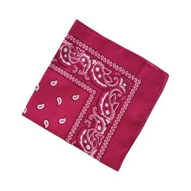 Imagem de Bandana Unissex Estampada Paisley Para Cabelo, Lenço Quadrado Esportiv