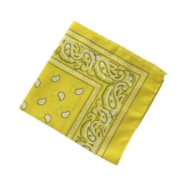 Imagem de Bandana Unissex Estampada Paisley Para Cabelo, Lenço Quadrado Esportiv