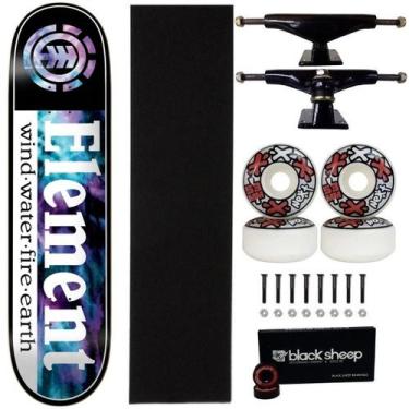 Imagem de Skate Element Montado Cosmos 8.0 Maple Profissional Next 53m Cor:Preto