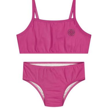 Imagem de Biquíni Infantil Malha Dry Fit Rosa Neon Proteção UV+50 - Kamylus, 8, 