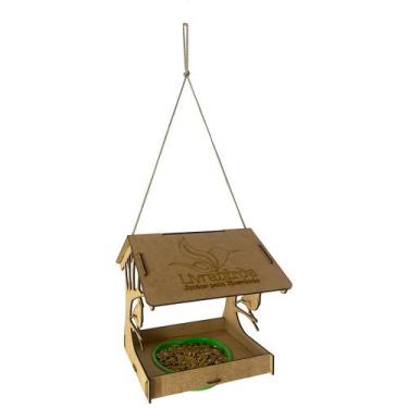 Imagem de Alimentador Suspenso Casa Love - Livre Birds Para Pássaros Cor:Verde, 