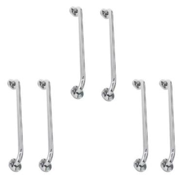 Imagem de Alça De Apoio Inox Barra 60cm Kit 6 Unidades Acessibilidade Segurança 
