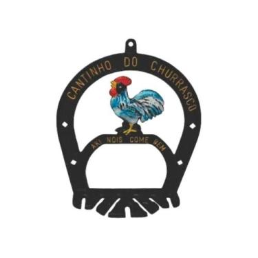 Imagem de Suporte Porta Espetos Modelo Galo em Alumínio Fundido para Cozinha e V