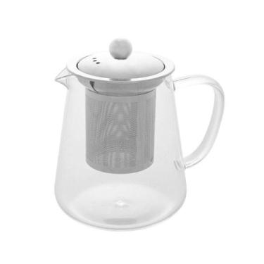Imagem de Bule Para Chá Em Vidro E Aço Inox Com Infusor 750 Ml Lyor
