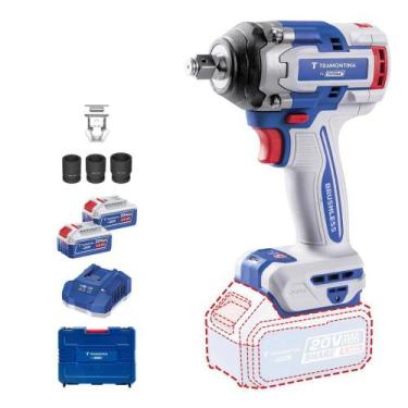 Imagem de Chave Impacto 1/2POL 20V 500 N.m Brushless 2 baterias 20V 4Ah Carregad