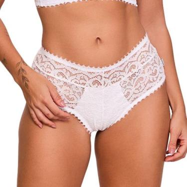Imagem de Calcinha Tanga Sensual Renda Nayane, G, Branco
