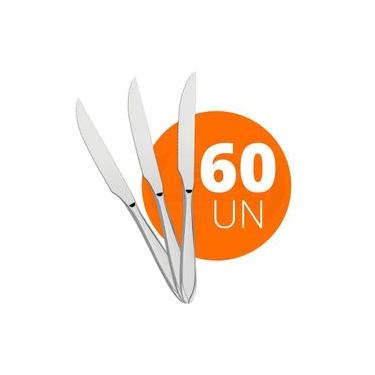 Imagem de Kit 60 Facas para Churrasco Laguna 6390618 em Aço Inox para Mesa Gourmet Tramontina