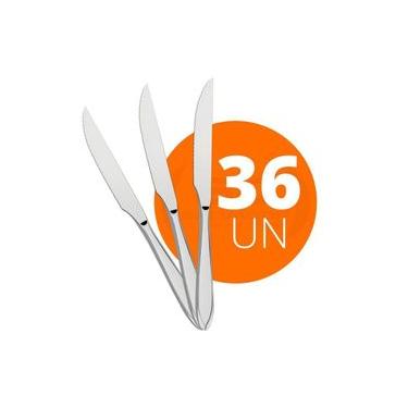 Imagem de Kit - 36 Facas Para Churrasco Luxo Laguna Em Aço Inox Fitop - Tramontina