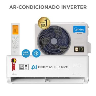 Imagem de Ar Condicionado 9000 BTUs Split Hi Wall Inverter Midea Frio AI Ecomast