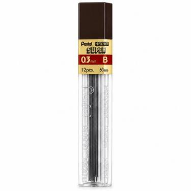 Imagem de Grafite Hi-Polymer Super 0.3mm H 2H HB B com 12 Unidades por Tubo Mina