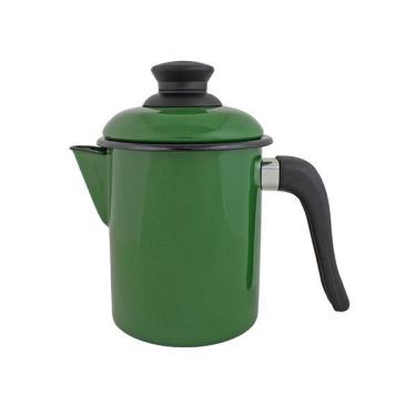 Imagem de Leiteira Esmaltada Ewel Verde 900 Ml, 10 Cm