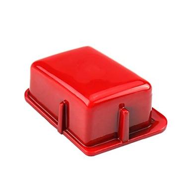 Imagem de Botão do interruptor do volante, tampa do botão do volante à prova de poeira plástico ABS durável para acessórios de carro(vermelho)