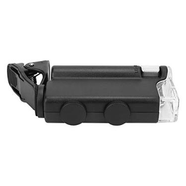 Imagem de Microscópio de clipe portátil 60-100X, lupa de LED, lupa falsificada, lupa para joias, lupa para observação