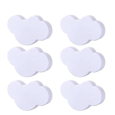 Imagem de 2/4/6/10 pcs Mobiliário de nuvem dos desenhos animados lida com os botões de quarto das crianças PVC Botão da porta do punho da puxão da gaveta para o armário da gaveta das crianças puxa YYDFPIIA