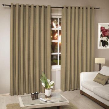Imagem de Cortina Para Sala/Quarto Barcelona 400x250 c/ Ilhóses Bege