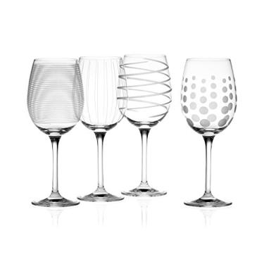 Imagem de Mikasa Conjunto de 4 taças de vinho branco cristal Cheers, prata