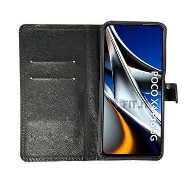 Imagem de Capa Carteira Porta Cartões Compatível com Xiaomi Poco X4 5G [FIT IT] (Preto)
