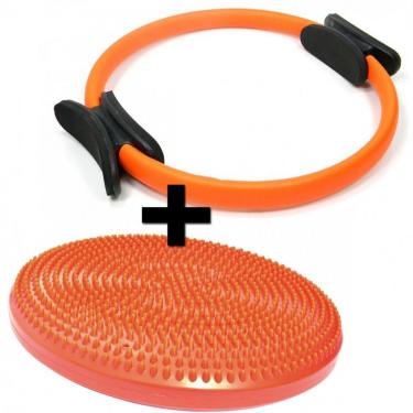 Imagem de Kit Anel de Pilates + Disco Inflavel Equilibrio Cushion Disc Liveup
