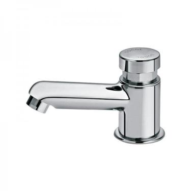 Imagem de Torneira com Fechamento Automático Docol Pressmatic 17160606 de Bancada Cromada