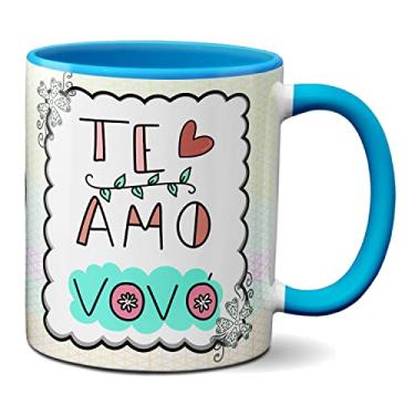 Imagem de Caneca Dia Dos Avós Presente Te Amo Vovó 2x Mãe Amor (Azul)