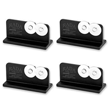 Imagem de Rada Afiador de facas Cutlery Quick Edge (R119), 8,9 cm x 5 cm, rodas de aço inoxidável, feito nos EUA, pacote com 4