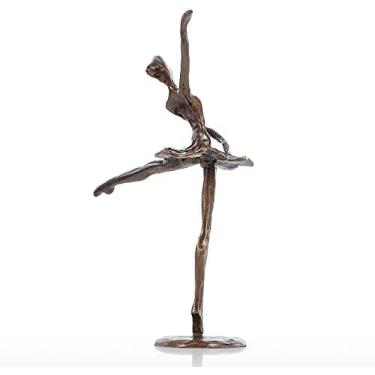 Imagem de Estátua de bailarina estátua feminina acessórios de decoração para casa, escultura moderna estátua de decoração de jardim estúdio arte casa balé dança escultura arte moderna balé menina estatueta de ferro estátua,