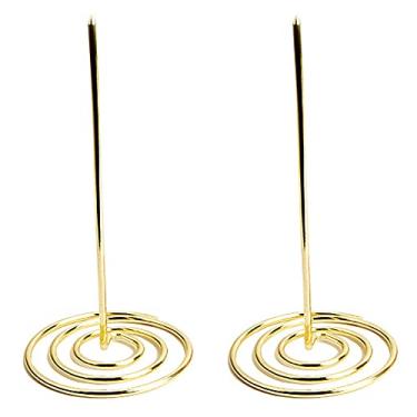 Imagem de 2 peças porta-recibos garfo porta-notas garfo porta-notas de verificação garfo nota de recibos pau de nota de recibo clipe de notas suportes de nota fiscal recibos de conta garfo de conta suporte de papel de haste reta, dourado