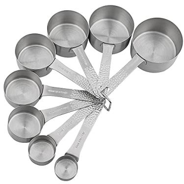 Imagem de Smithcraft Conjunto de copos medidores, conjunto de 8 copos medidores de aço inoxidável 18/8 para utensílios de medição de cozinha ou assadeira