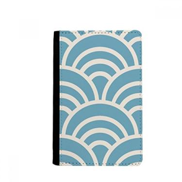 Imagem de Padrão Onda Japonês Tradicional Edo Passaporte Notecase Burse Carteira Capa Cartão Bolsa, Multicolor