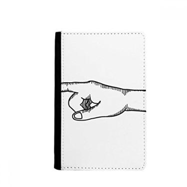 Imagem de Porta-passaporte com estampa de gestos esquerda para desenho de linha Notecase Burse carteira porta-cartão, Multicolor