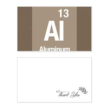 Imagem de Cartão de agradecimento Al Aluminum Chemical Element chem papel de aniversário saudação de casamento