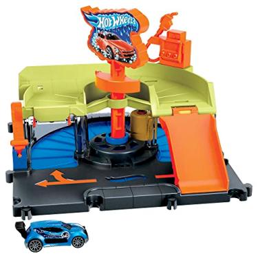 Pista Hot Wheels City - Color Shifters - Lava Rápido Mega Torre