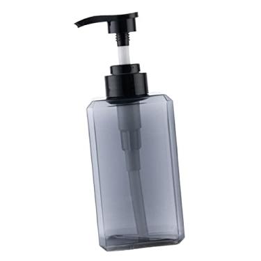 Imagem de 1x dispensador de líquido manual loção líquida reutilizável, 450ml Gray