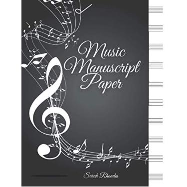 Imagem de Caderno de música em branco elegante: Papel de manuscrito musical | Caderno de papel de pessoal para músicos | Caderno de música 12 palitas: 8,5 x 11 | Livros de composição musical