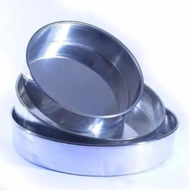 Imagem de Kit 3 Formas Tabuleiro Assadeira Bolo Redonda Alumínio 25/30/35