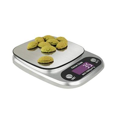 Imagem de Balanças de cozinha eletrônicas de aço inoxidável de 10 kg pesam ingredientes alimentares e líquidos