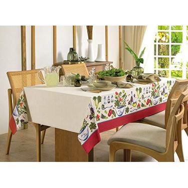 Imagem de Toalha de mesa retangular 6 lugares limpa fácil - salada karsten