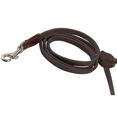 Imagem de Coleira para cachorro Dogs My Love 1,2 m de comprimento redonda de couro genuíno enrolada marromDogs My Love X-Small: 1/4" (6mm) marrom Z-979-6