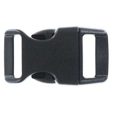 Imagem de Fivelas de liberação lateral contornadas GOLBERG G 5/8" – ideal para pulseiras de corda de paraquedas – e quantidades, Preto, 25 Pack