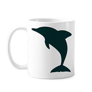 Imagem de Blue Ocean Docile Caneca fofa de golfinho cerâmica copo de porcelana café louça