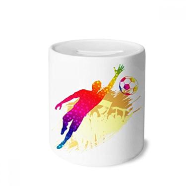 Imagem de DIYthinker Blocos de goleiro de futebol, caixa de dinheiro, caixa de cerâmica para presente de cofrinho