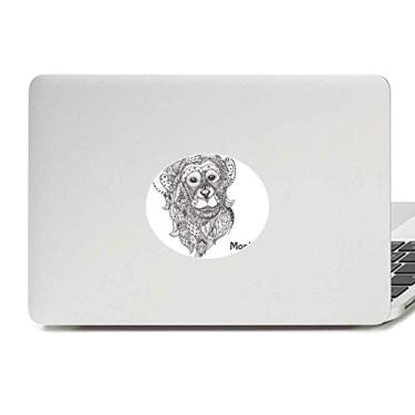 Imagem de Adesivo de vinil de macaco com imagem de boca grande de animal, adesivo para notebook