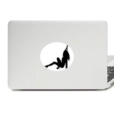 Imagem de Adesivo de vinil para notebook com emblema de dança cachimbo performance dançarina