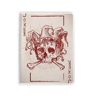 Imagem de Coringa Coringa Coroa Vermelha Esqueleto Padrão Cartão Caderno Capa de Goma Diário Capa Macia Diário