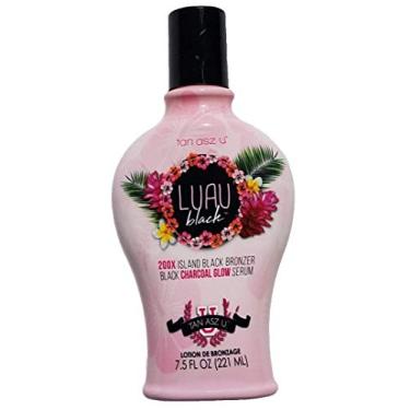 Imagem de Tan ASZ U LUAU PRETO 200X Preto Bronzer tamanho 7,5 oz menor. Charcoal brilho soro Loção bronzeadora para cama
