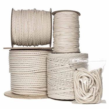 Imagem de Corda de algodão torcido Paracord Planet – 100% algodão biodegradável natural para macramê – Alta resistência, livre de produtos químicos, durável – projetos faça você mesmo, artesanato, cabides de plantas