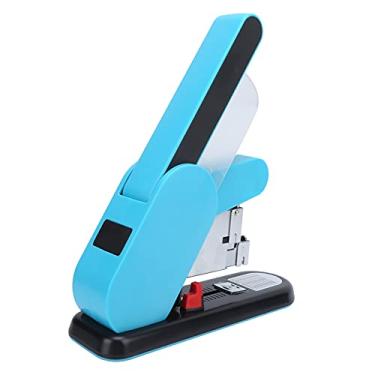 Imagem de Grampeador de papel, grampeador de mesa resistente, economiza esforço para escritório em locais de trabalho para uso geral para uso profissional (azul)