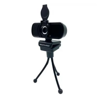 Imagem de Webcam Multilaser Com Tripé, 1080P Full Hd, Usb, Microfone Com Cancela