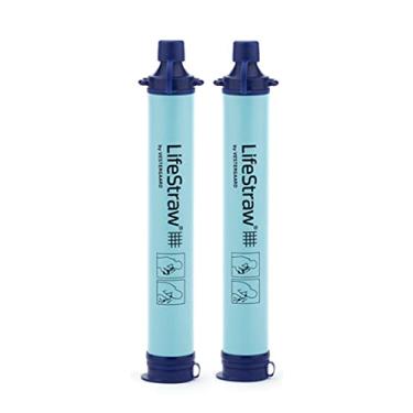Imagem de LifeStraw Filtro de água pessoal para caminhadas, acampamento, viagem e preparação de emergência, pacote com 2, azul