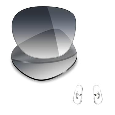 Imagem de Mryok Lentes de reposição polarizadas e peças de nariz para Ray-Ban RB4333D 55 mm - matiz cinza gradiente